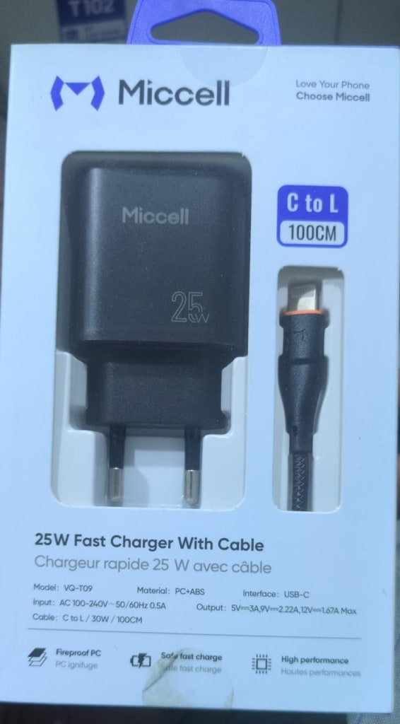 CHARGE IPHONE 25 W RAPIDE