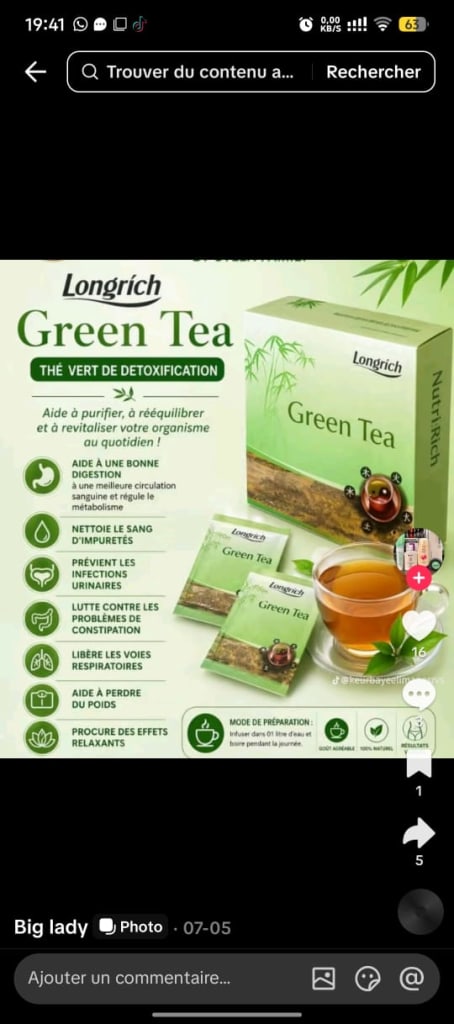 Thé vert longrich